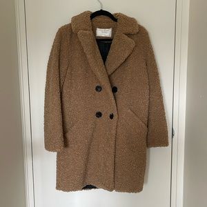 Zara Boucle Teddy Coat